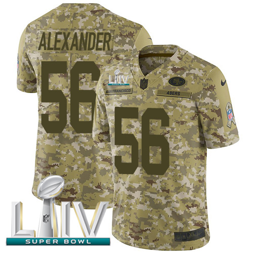 Nike 49ers #56 Kwon Alexander Camo Super Bowl LIV 2020 Youth Stitched NFL Limited 2018 Salute To Service Jersey Nike 49ers #56 Kwon Alexander Camo Super Bowl LIV 2020 Youth Stitched NFL Limited 2018 Salute To Service Jersey