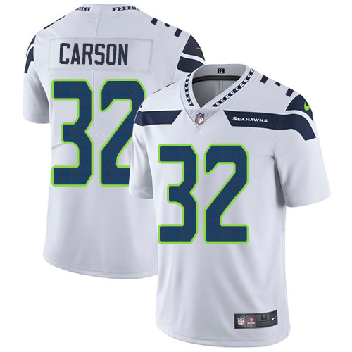 Nike Seahawks #32 Chris Carson White Youth Stitched NFL Vapor Untouchable Limited Jersey