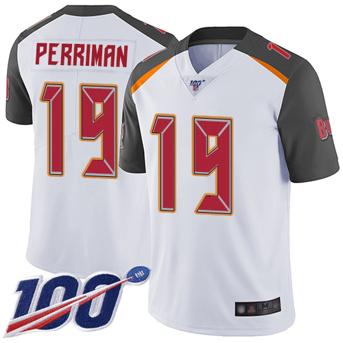 Nike Buccaneers #19 Breshad Perriman White Youth Stitched NFL 100th Season Vapor Limited Jersey