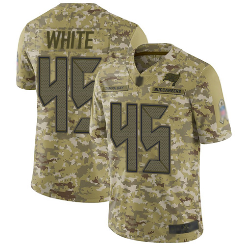 Nike Buccaneers #45 Devin White Camo Youth Stitched NFL Limited 2018 Salute to Service Jersey