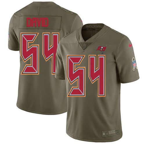 Nike Buccaneers #54 Lavonte David Olive Youth Stitched NFL Limited 2017 Salute to Service Jersey