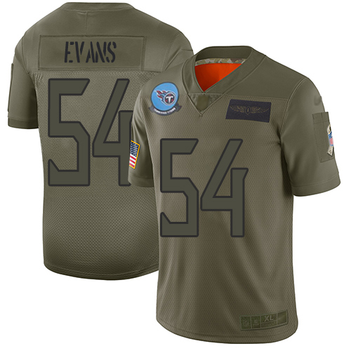 Nike Titans #54 Rashaan Evans Camo Youth Stitched NFL Limited 2019 Salute to Service Jersey