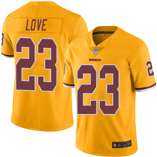 Nike Redskins #23 Bryce Love Gold Youth Stitched NFL Limited Rush Jersey