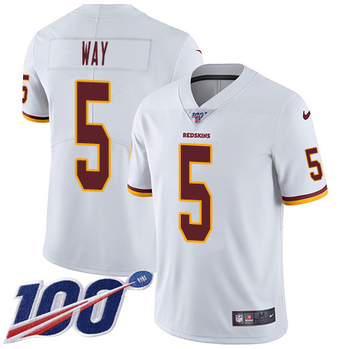 Nike Redskins #5 Tress Way White Youth Stitched NFL 100th Season Vapor Untouchable Limited Jersey