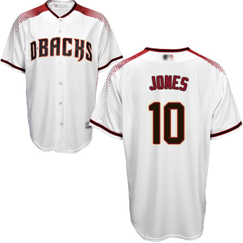 Diamondbacks #10 Adam Jones White/Crimson Home Stitched Youth MLB Jersey