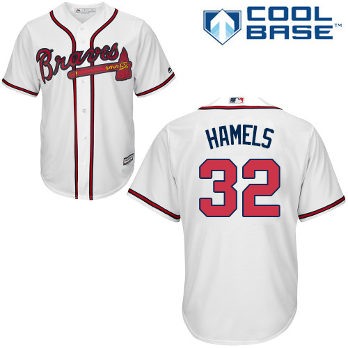 Braves #32 Cole Hamels White New Cool Base Stitched Youth Youth MLB Jersey