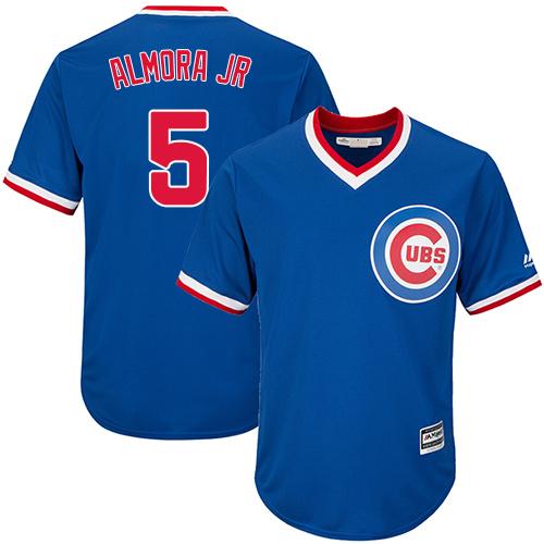 Cubs #5 Albert Almora Jr. Blue Cooperstown Stitched Youth MLB Jersey