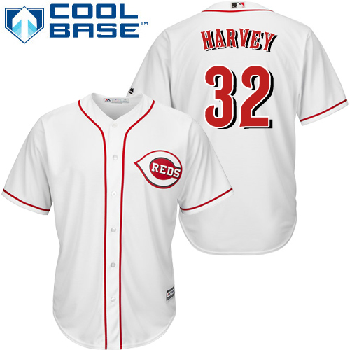 Reds #32 Matt Harvey White Cool Base Stitched Youth MLB Jersey