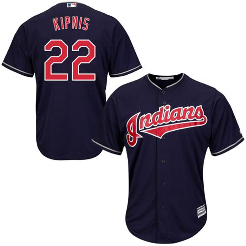 Indians #22 Jason Kipnis Navy Blue Alternate Stitched Youth MLB Jersey