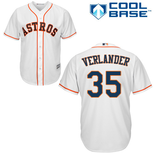 Astros #35 Justin Verlander White Cool Base Stitched Youth MLB Jersey