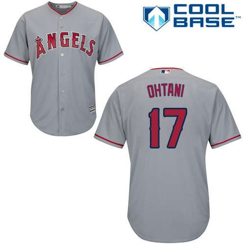 Angels #17 Shohei Ohtani Grey Cool Base Stitched Youth MLB Jersey
