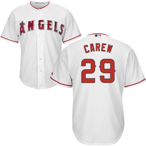 Angels #29 Rod Carew White Cool Base Stitched Youth MLB Jersey