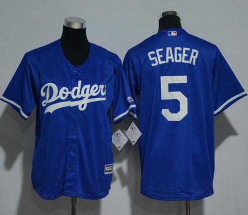 Dodgers #5 Corey Seager Blue Cool Base Stitched Youth MLB Jersey
