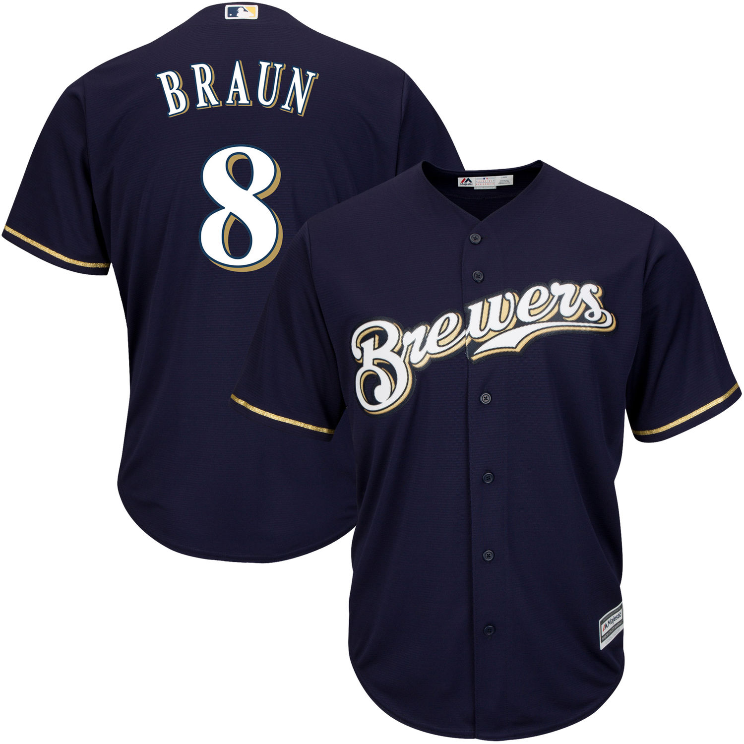 Brewers #8 Ryan Braun Blue Cool Base Stitched Youth MLB Jersey
