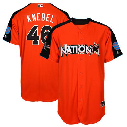 Brewers #46 Corey Knebel Orange 2017 All-Star National League Stitched Youth MLB Jersey