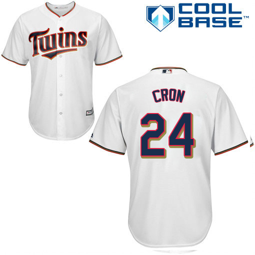 Twins #24 C.J. Cron White Cool Base Stitched Youth MLB Jersey
