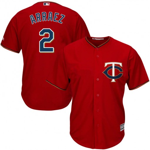 Twins #2 Luis Arraez Red Cool Base Stitched Youth MLB Jersey