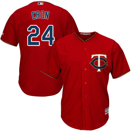 Twins #24 C.J. Cron Red Cool Base Stitched Youth MLB Jersey