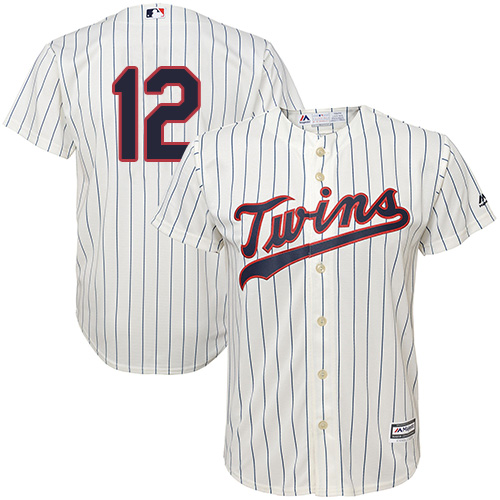 Twins #12 Jake Odorizzi Cream Strip Cool Base Stitched Youth MLB Jersey