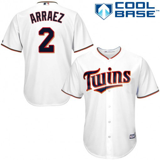 Twins #2 Luis Arraez White Cool Base Stitched Youth MLB Jersey