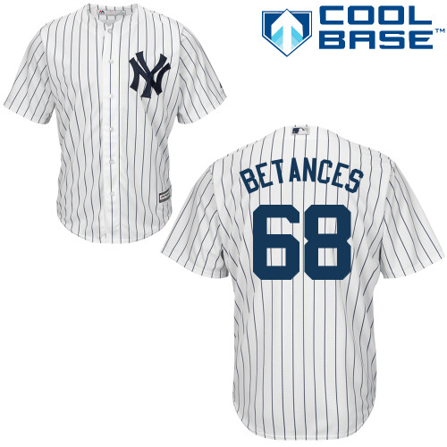 Yankees #68 Dellin Betances White Cool Base Stitched Youth MLB Jersey