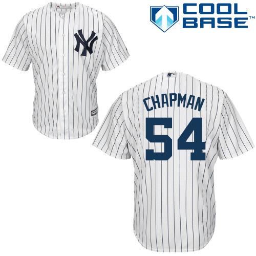 Yankees #54 Aroldis Chapman White Home Stitched Youth MLB Jersey