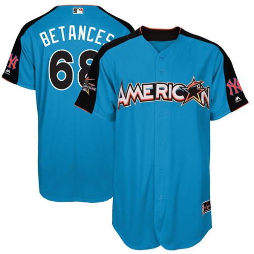 Yankees #68 Dellin Betances Blue 2017 All-Star American League Stitched Youth MLB Jersey