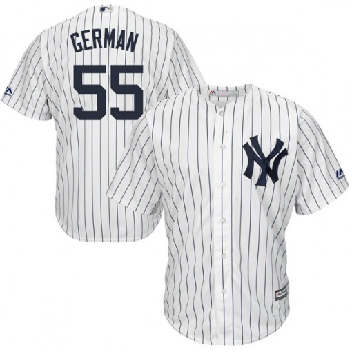 Yankees #55 Domingo German White Strip New Cool Base Stitched Youth MLB Jersey