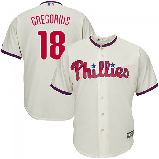 Phillies #18 Didi Gregorius Cream Cool Base Stitched Youth MLB Jersey