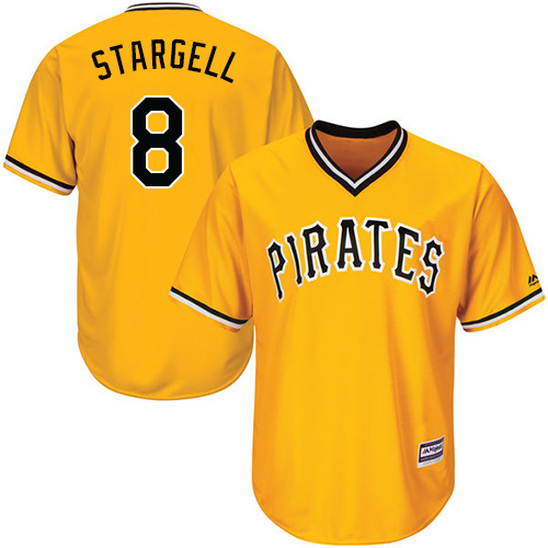 Pirates #8 Willie Stargell Gold Cool Base Stitched Youth MLB Jersey