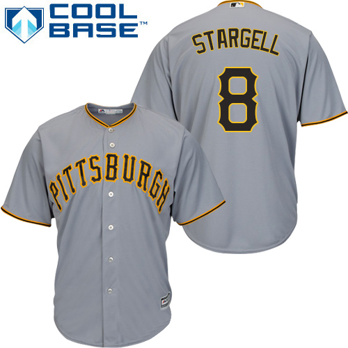 Pirates #8 Willie Stargell Grey Cool Base Stitched Youth MLB Jersey
