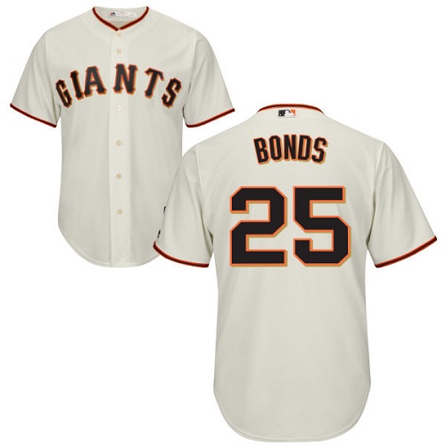 Giants #25 Barry Bonds Cream Cool Base Stitched Youth MLB Jersey