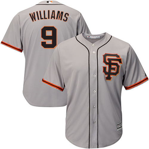 Giants #9 Matt Williams Grey Road 2 Cool Base Stitched Youth MLB Jersey