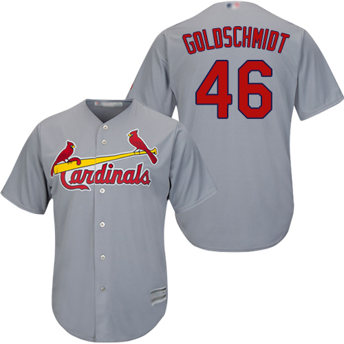Cardinals #46 Paul Goldschmidt Grey Cool Base Stitched Youth MLB Jersey