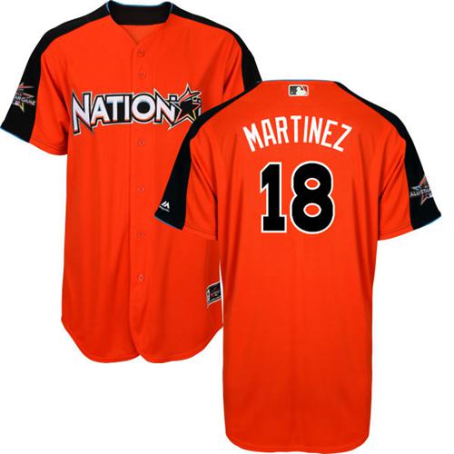 Cardinals #18 Carlos Martinez Orange 2017 All-Star National League Stitched Youth MLB Jersey