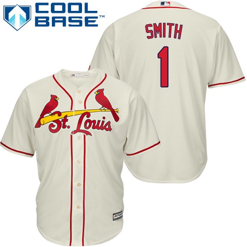 Cardinals #1 Ozzie Smith Cream Cool Base Stitched Youth MLB Jersey