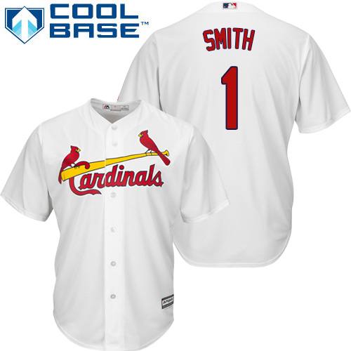 Cardinals #1 Ozzie Smith White Cool Base Stitched Youth MLB Jersey