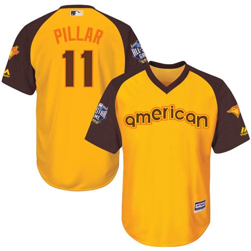 Blue Jays #11 Kevin Pillar Gold 2016 All-Star American League Stitched Youth MLB Jersey