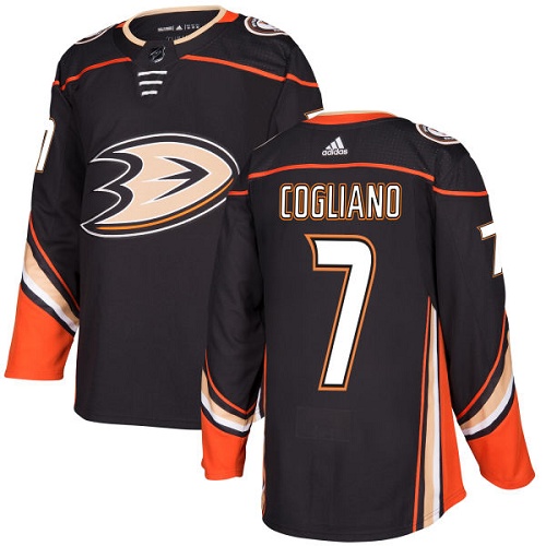 Adidas Ducks #7 Andrew Cogliano Black Home Authentic Youth Stitched NHL Jersey