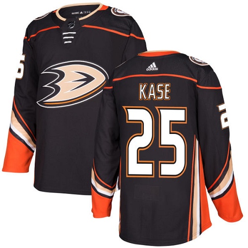 Adidas Ducks #25 Ondrej Kase Black Home Authentic Youth Stitched NHL Jersey