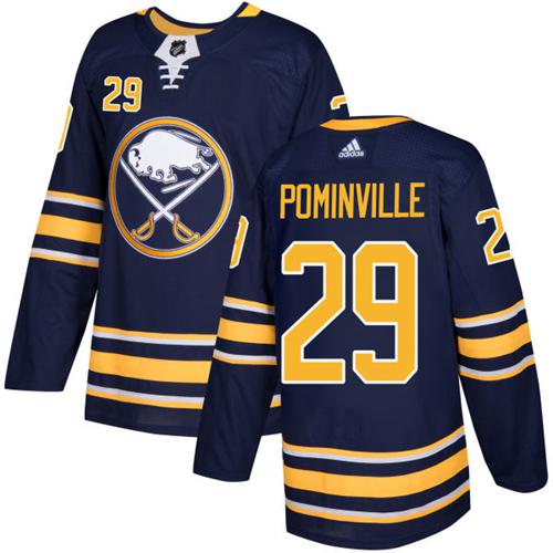 Adidas Sabres #29 Jason Pominville Navy Blue Home Authentic Youth Stitched NHL Jersey