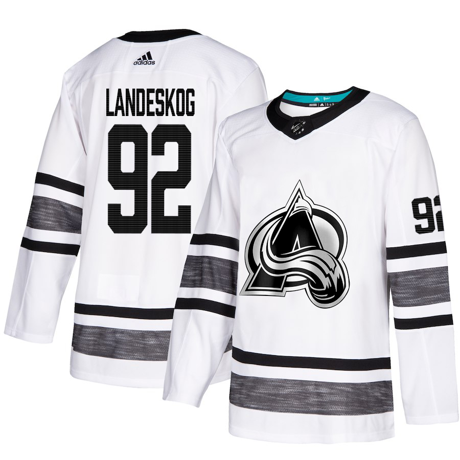 Adidas Avalanche #92 Gabriel Landeskog White Authentic 2019 All-Star Stitched Youth NHL Jersey