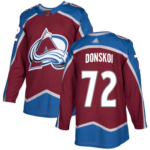 Adidas Avalanche #72 Joonas Donskoi Burgundy Home Authentic Stitched Youth NHL Jersey