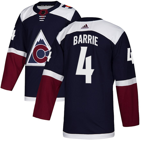 Adidas Avalanche #4 Tyson Barrie Navy Alternate Authentic Stitched Youth NHL Jersey