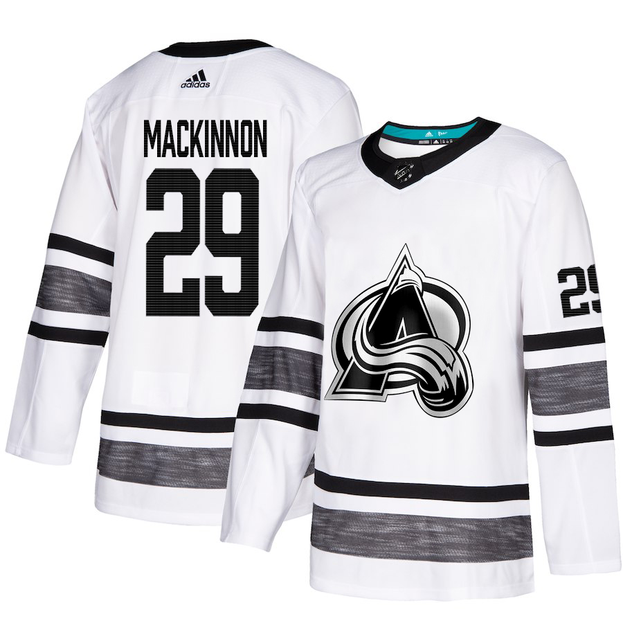 Adidas Avalanche #29 Nathan MacKinnon White Authentic 2019 All-Star Stitched Youth NHL Jersey