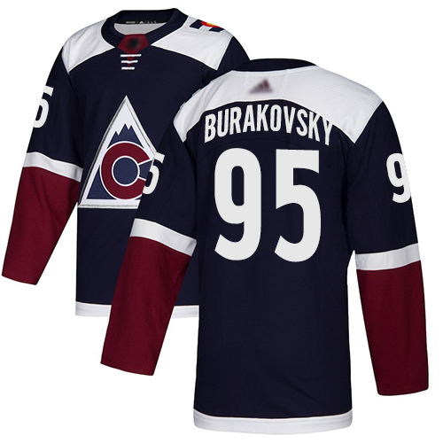 Adidas Avalanche #95 Andre Burakovsky Navy Alternate Authentic Stitched Youth NHL Jersey