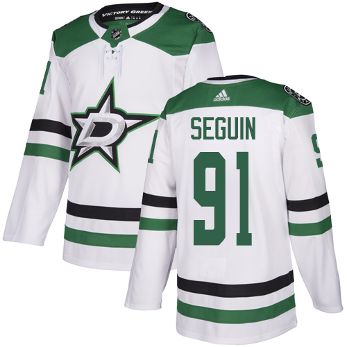 Adidas Stars #91 Tyler Seguin White Road Authentic Youth Stitched NHL Jersey