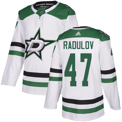 Adidas Stars #47 Alexander Radulov White Road Authentic Youth Stitched NHL Jersey
