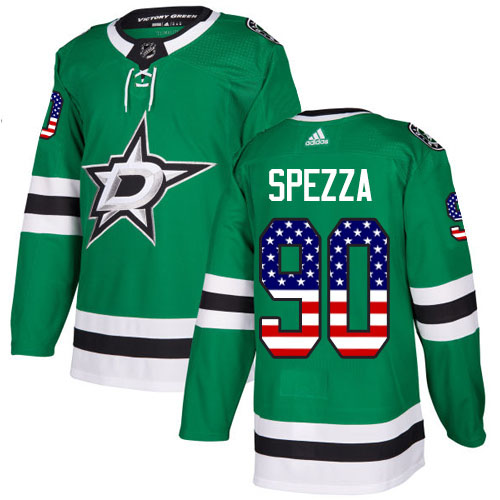Adidas Stars #90 Jason Spezza Green Home Authentic USA Flag Youth Stitched NHL Jersey
