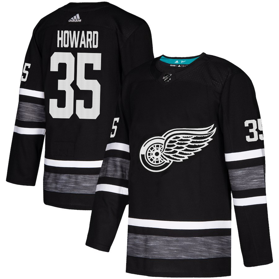 Adidas Red Wings #35 Jimmy Howard Black Authentic 2019 All-Star Stitched Youth NHL Jersey